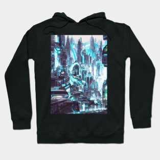 Cool Japanese Neon City Hoodie